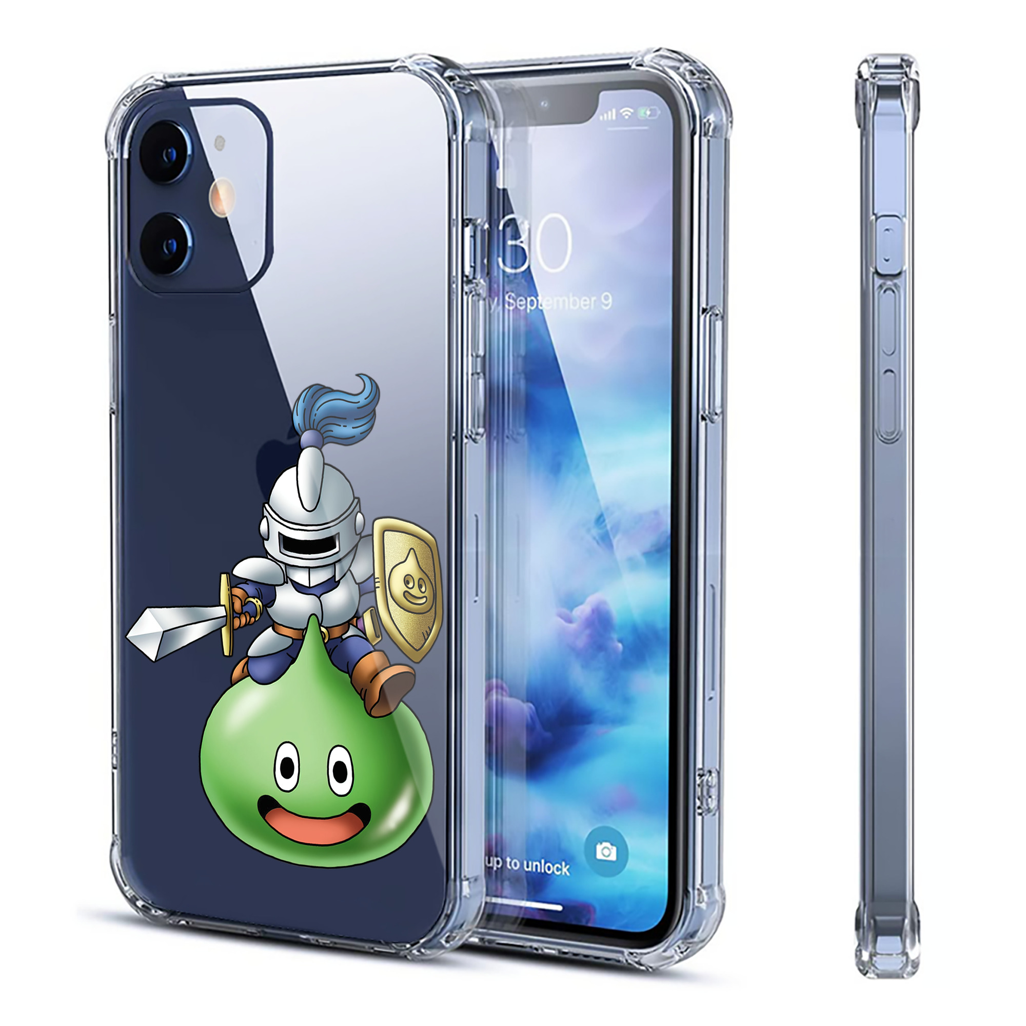 （画像用） ドラゴンクエスト Doragon Kuesuto Dragon Quest 【iPhone 12シリーズ対応】透明スマホケース（クリアソフトケース）